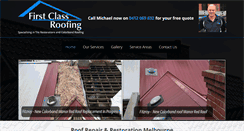 Desktop Screenshot of firstclassroofing.com.au